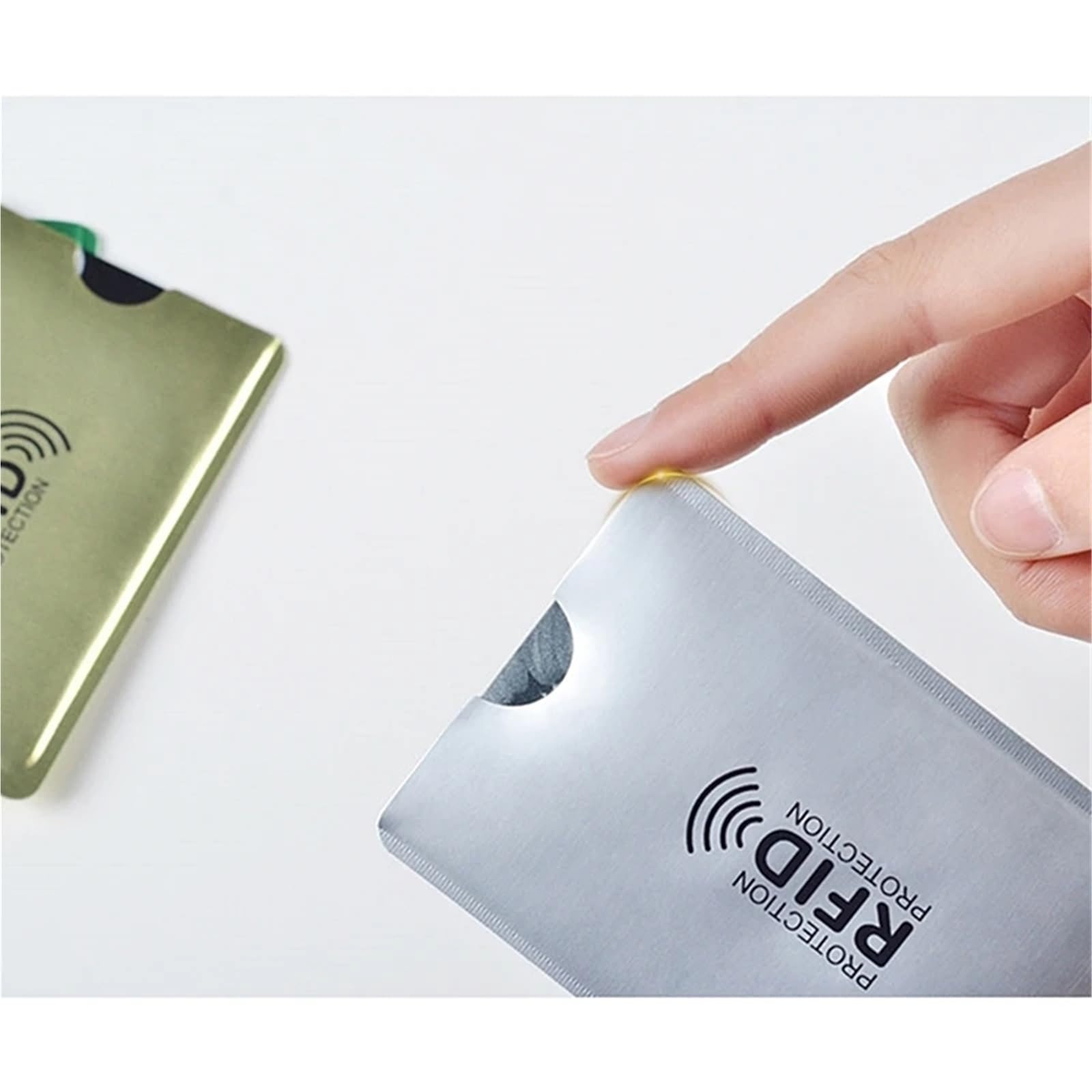 Ausweishalter, 300 Stück, Anti-RFID-Kartenhalter, NFC-blockierend, Leseschloss, Ausweis