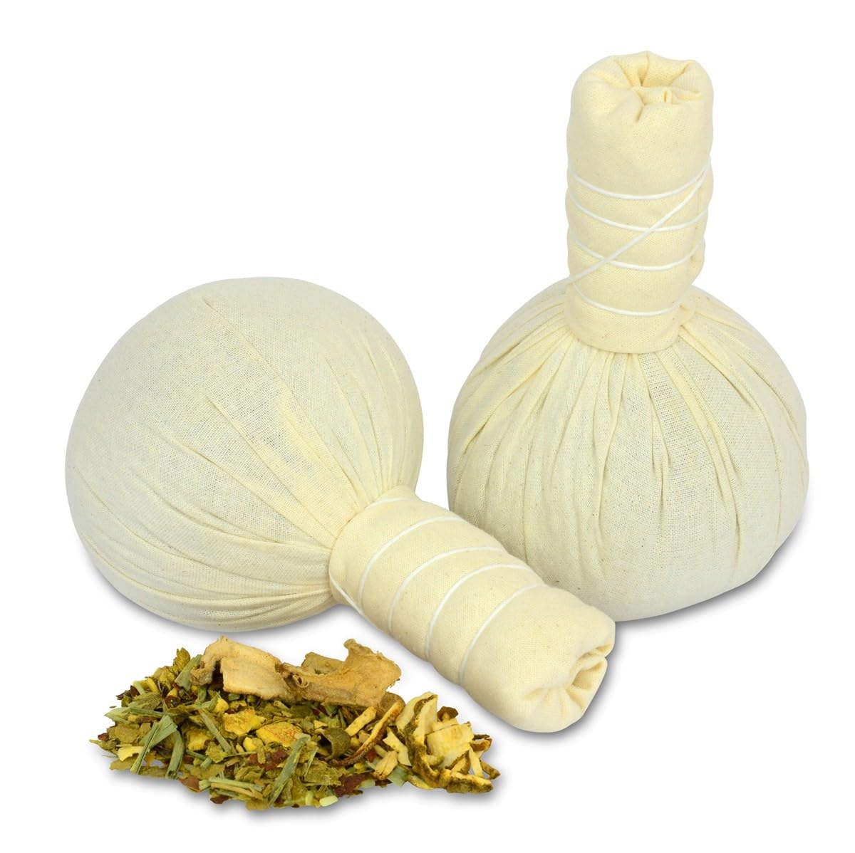 Kräuterstempel - Thai-Herbal - 10 Stück a` 100g - Linderung von Muskelschmerzen und Entspannung – Wellness-Massage
