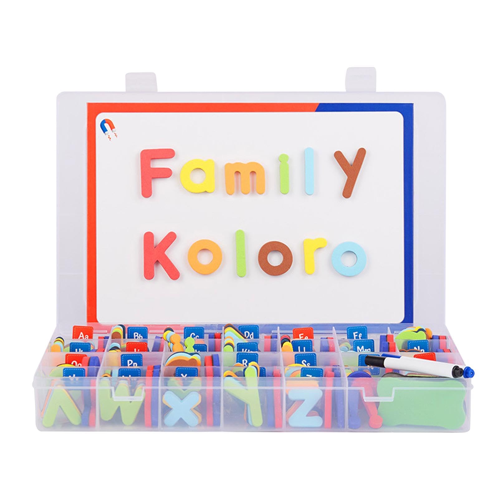 Classroom Magnetic Letters Kit, Double-Side Magnet Board, Alphabet Learning Toy With Storage Box, Foam Fridge Magnets For Kids, Foam Magnetic Letters