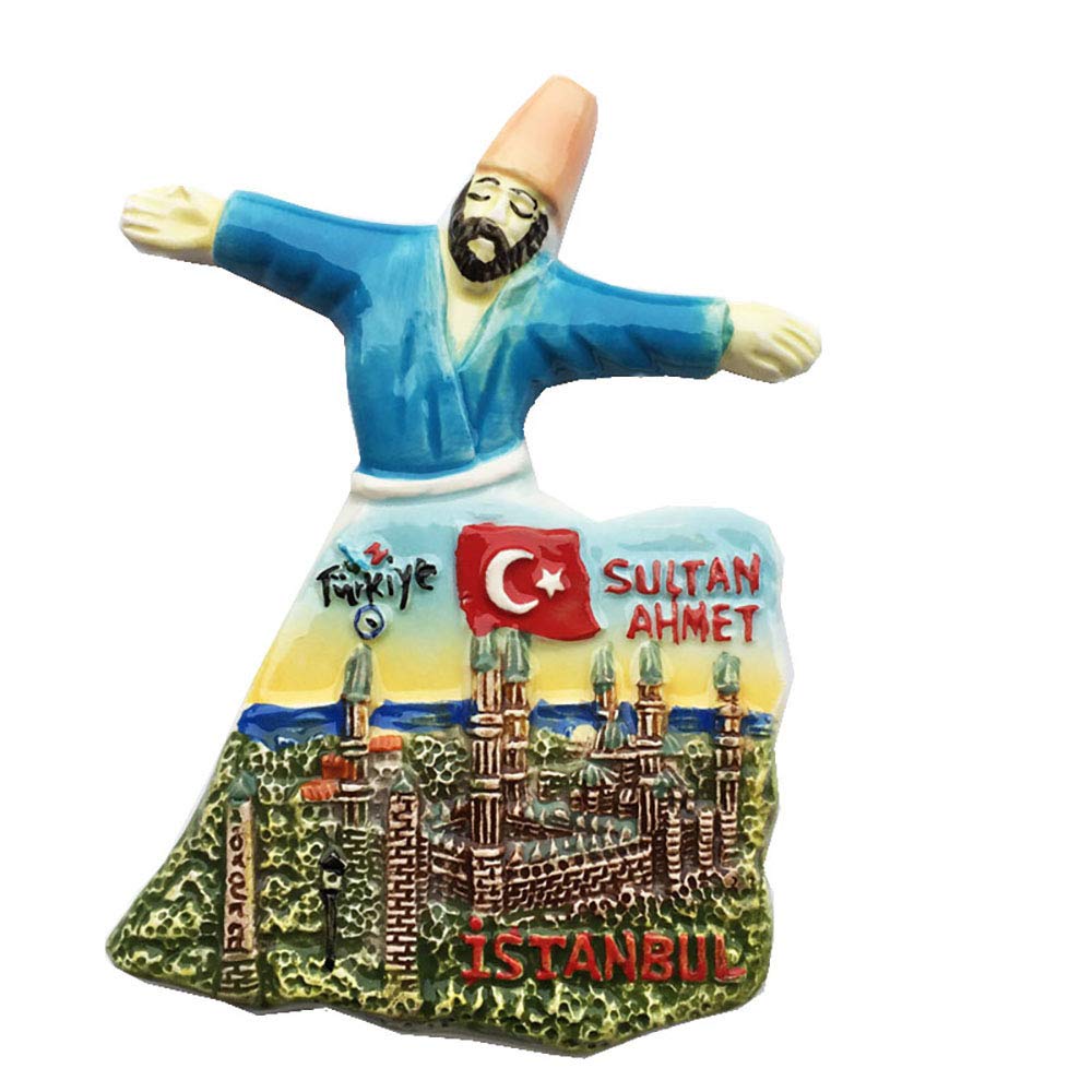 Wedarego Istanbul4 3D Istanbul Turkey Refrigerator Fridge Magnet Tourist Souvenirs Handmade Ceramics Craft Magnetic Stickers Home Kitchen Decoration Travel Gift