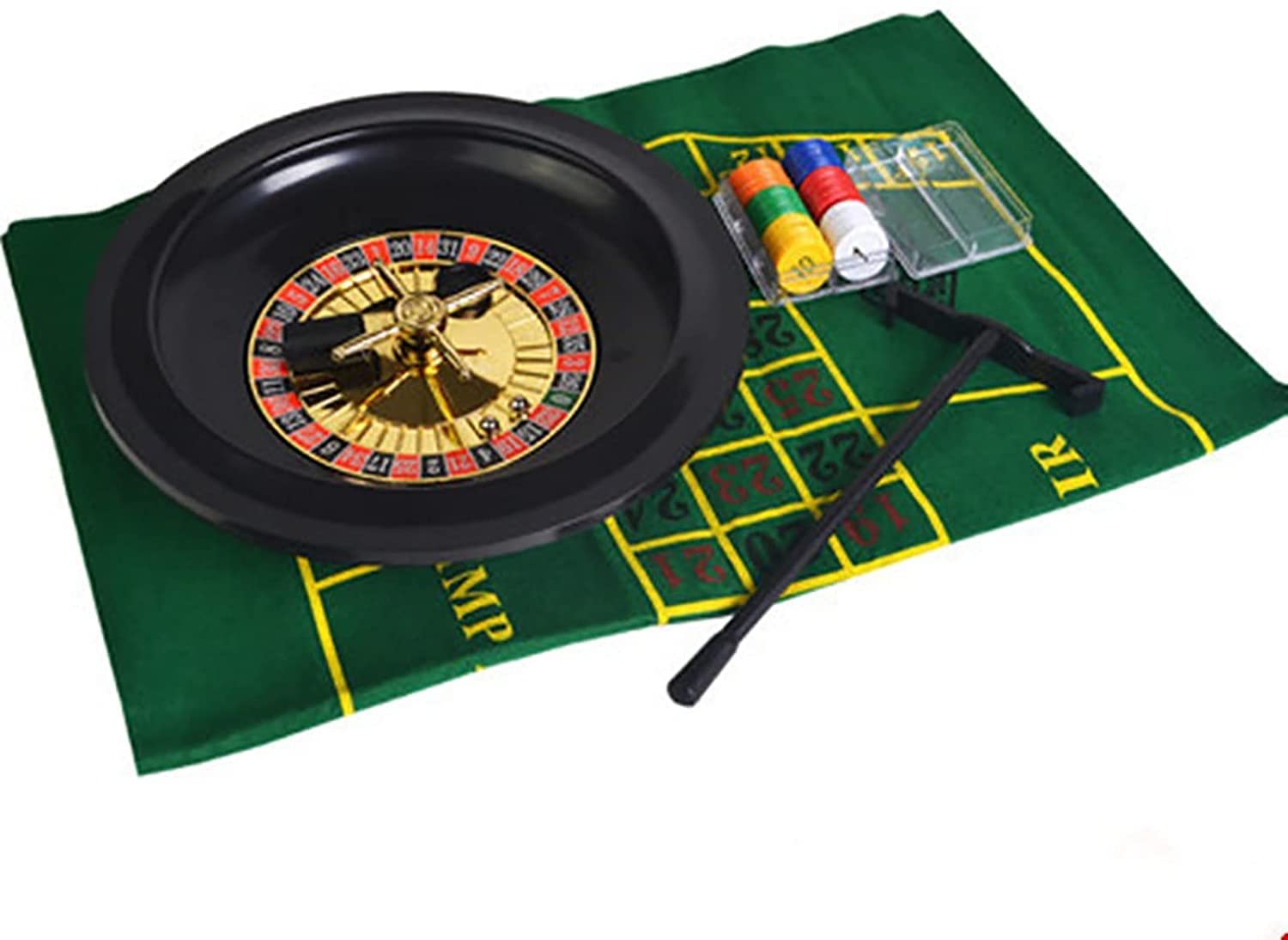 Ensemble De Jeu De Roulette De Casino 10 Pouces, Plateau Tournant De Roulette en Bois, Accessoires De Bureau, Parfait for Une Soirée De Jeu À La Maison Ou Une Fête