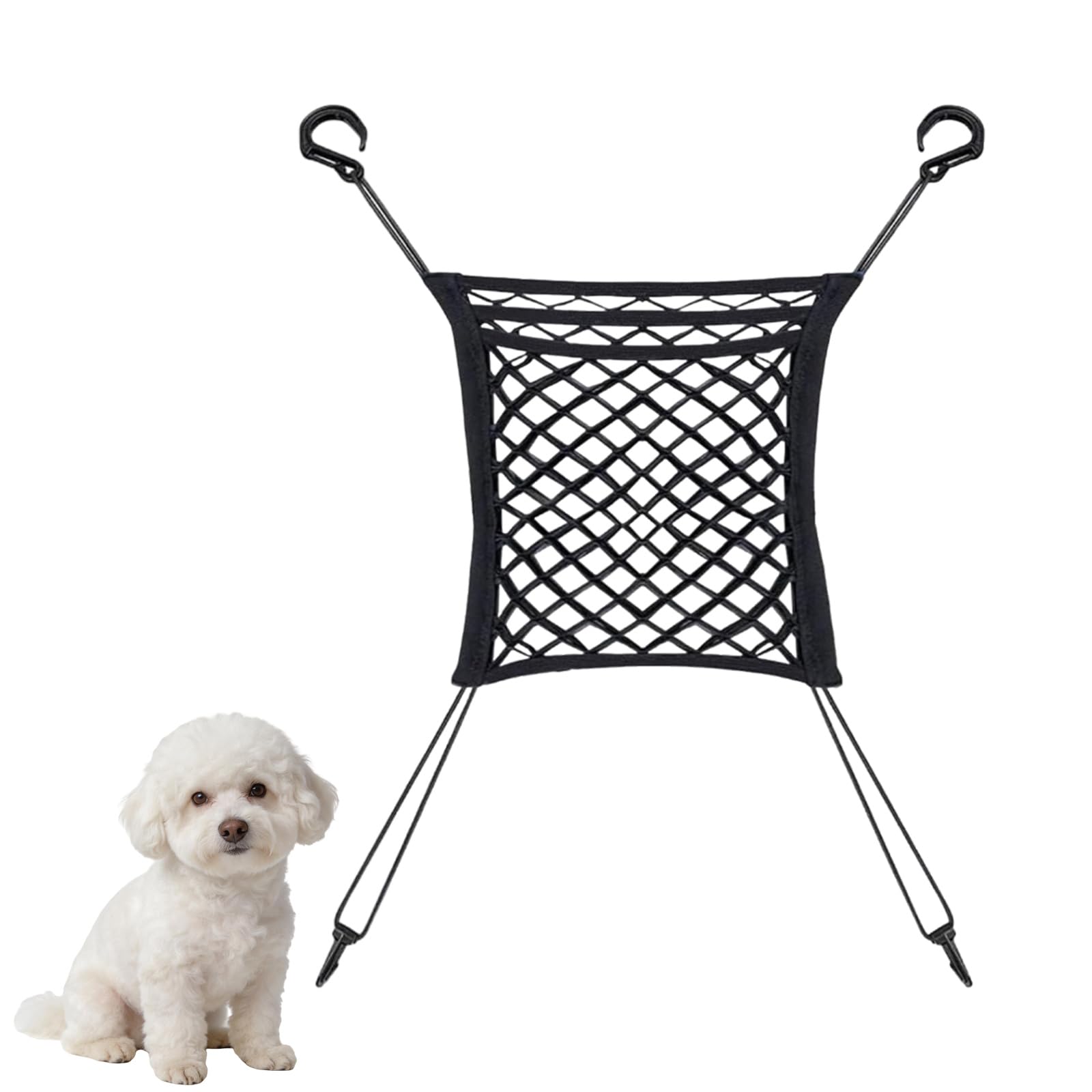 ChainYao Dog Car Barrier for SUVs - Adjustable Pet Divider with 3-Layer Safety Mesh, Storage Bag & Travel Organizer | Universal Fit Vehicle Dog Guard for Safe Driving