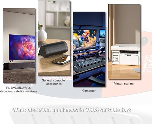 Miniatura 5 de BXST Protector contra sobretensiones para refrigerador, enchufe de tres salidas para electrodomésticos 30S, protección contra retrasos, protector de