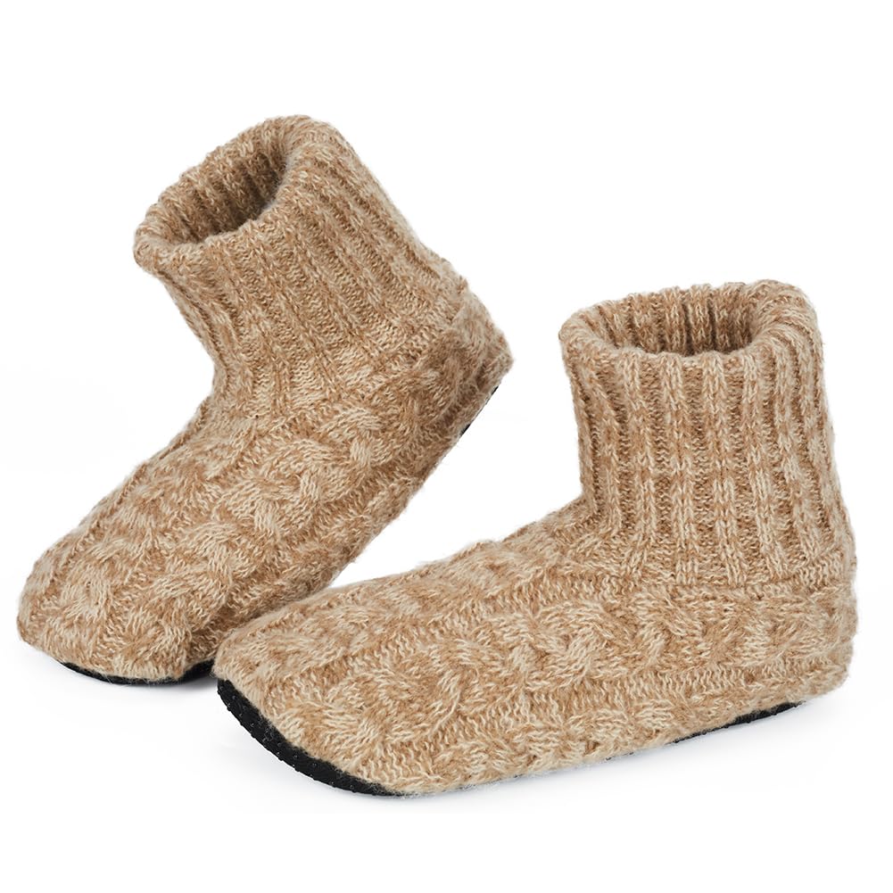 lemzone womens fuzzy slipper socks with grippers winter warm non-slip indoor sherpa lined house shoes christmas gifts