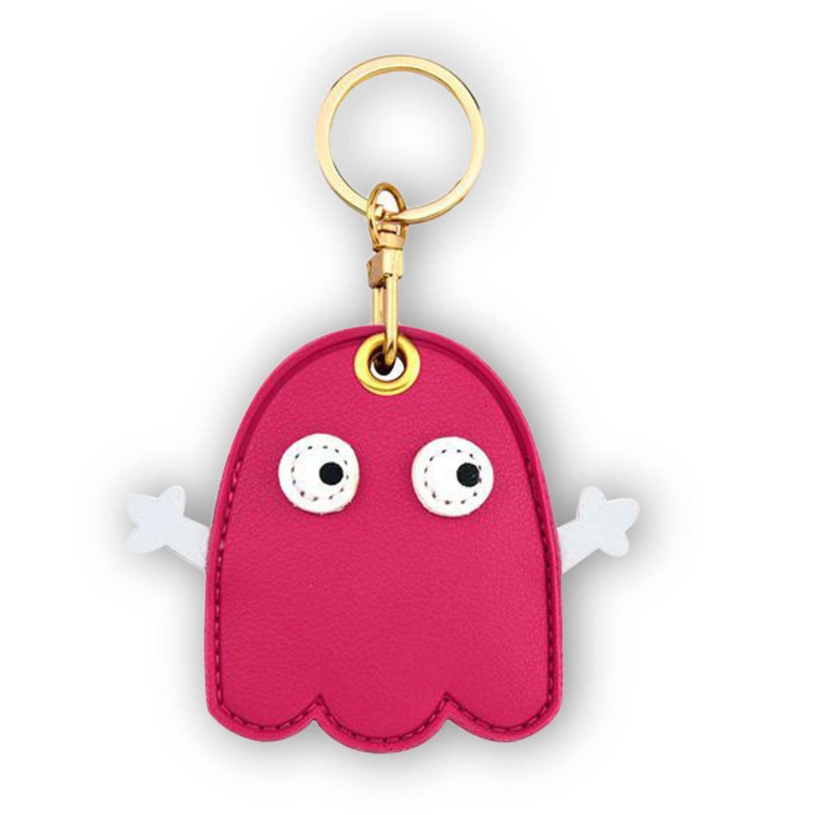 Leather Keychain Case Holder Compatible with Apple AirTag, GPS Airtag Keychain Finder Tracker with Key Ring, Anti-Scratch Protective Air Tag Cover