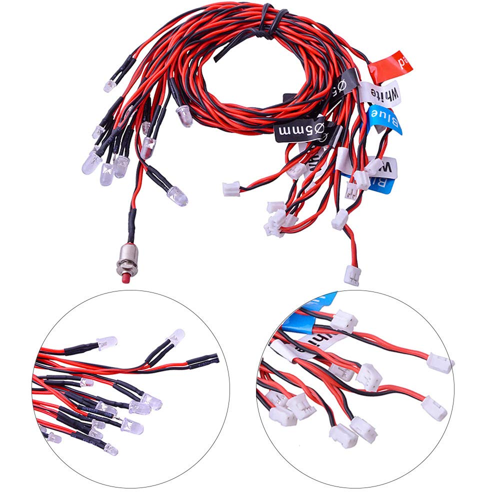 WANGCL 5Model Rc Car Lights Ki Assemble Lighting System Kit Steering Brake Lighting System Kit for Rc Car1/10 RC Car/Truck/Crawler 1/10 HSP TAMIYA CC01 SCX10 - Image 4