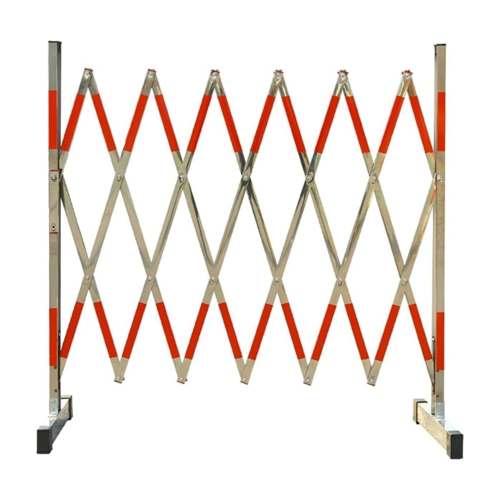 GTHTUHFD Industrial Expandable Mobile Guardrail, Outdoor Folding Portable Parking Guardrail, Retractable Traffic Fence For Maintenance And Construction Work And Traffic Contr,L700cm/22.9ft