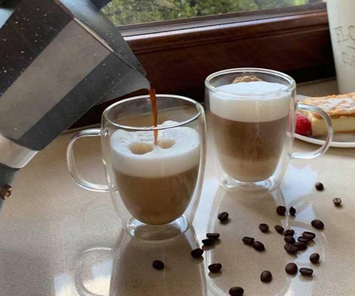 ORION Szklanka do herbaty szklanka do kawy dwuścienne szklanki termiczne do kawy latte cappuccino herbata 300 ml