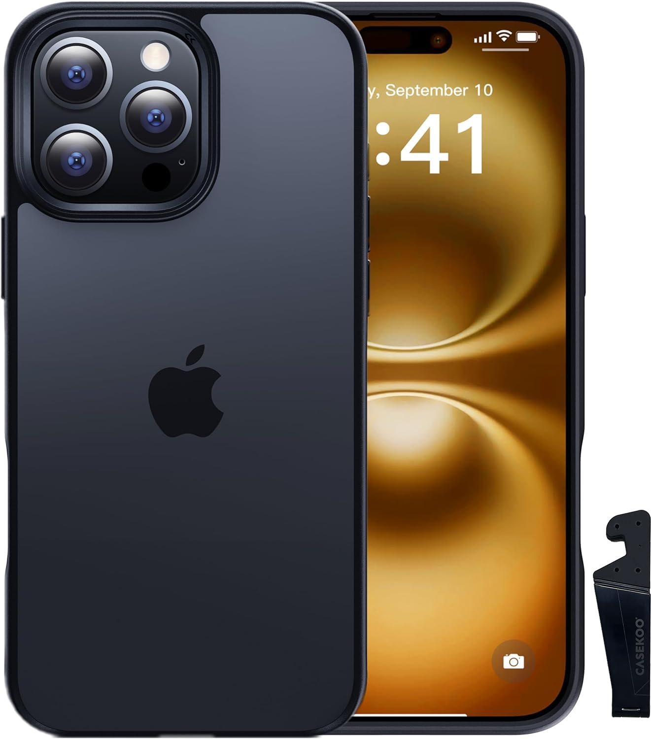 【米軍MIL新規格・指紋防止】CASEKOO iPhone 16 Pro 用 ケ…