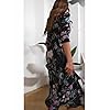 Milumia-Womens-Button-Up-Split-Floral-Print-Flowy-Party-Maxi-Dress Milumia Women's Button Up Split Floral Print Flowy Party Maxi Dress Navy Blue X-Large