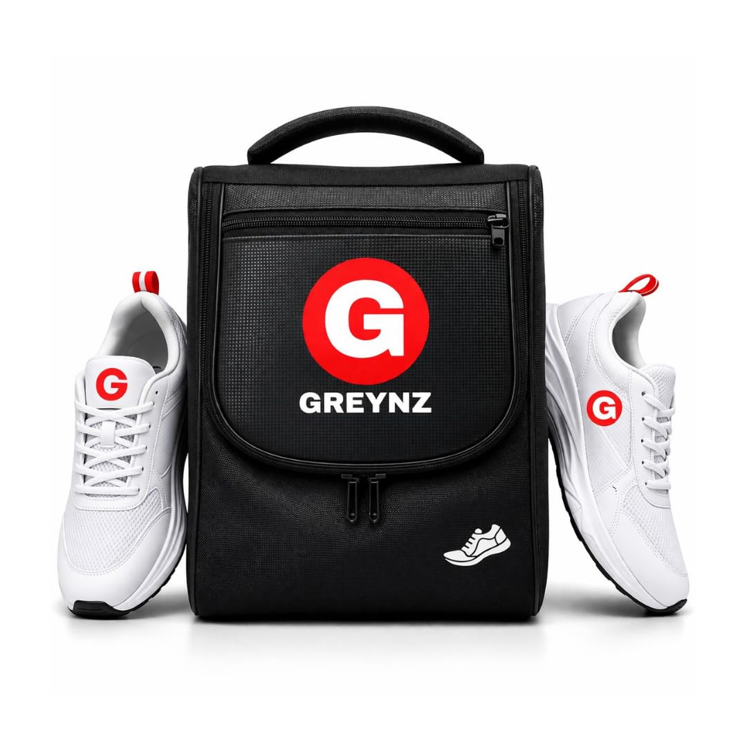 Premium Cricket Shoe Bag | 1650D Waterproof & Tear-Resistant Fabric | Shoe Storage for Tennis Gym, Running, Football & Travel | Spacious Compartment, Utility Pocket & Padded Handle (Black)-image-7