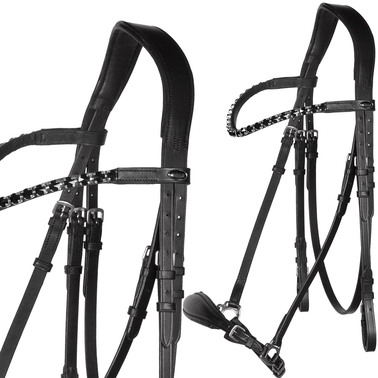 Trense Soft Hannoveranisch verstellbar Stride Schwarz ~ Glow-Black ~ Warmblut
