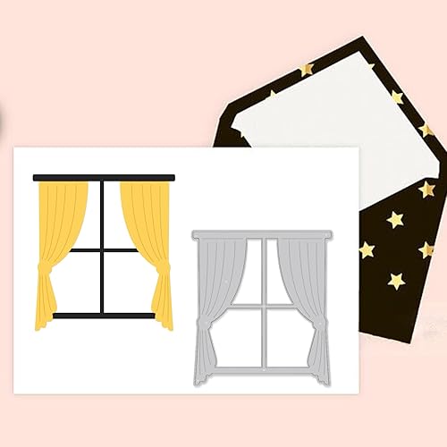 Miniatura 5 de BENECREAT 2 piezas de troqueles de metal para muebles de sofá, cortina de ventana, luces verdes, plantillas de decoración del hogar, plantillas para