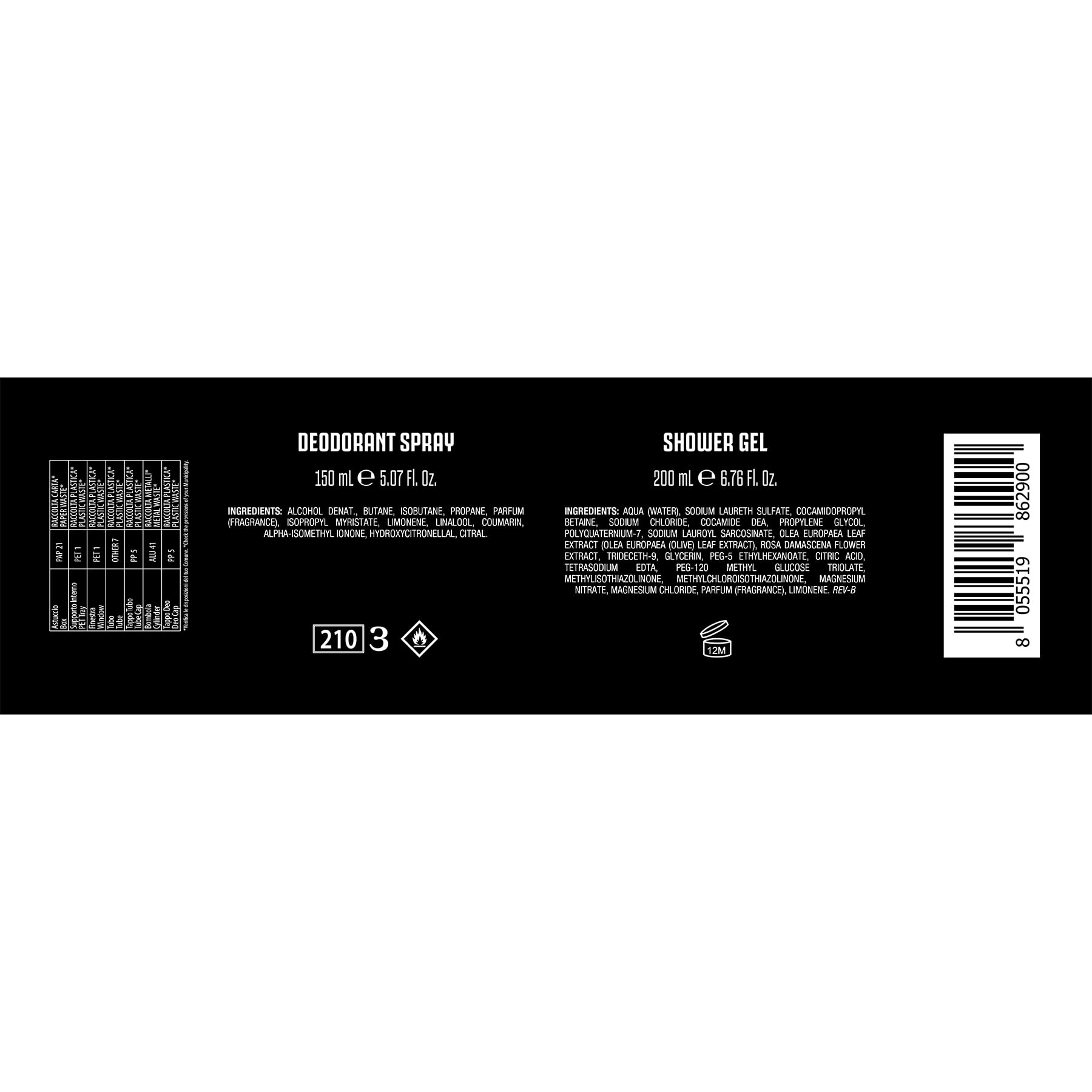JUVENTUS | Pudełko Męskie, Dezodorant 150 ml + Prysznic 200 ml + szalik