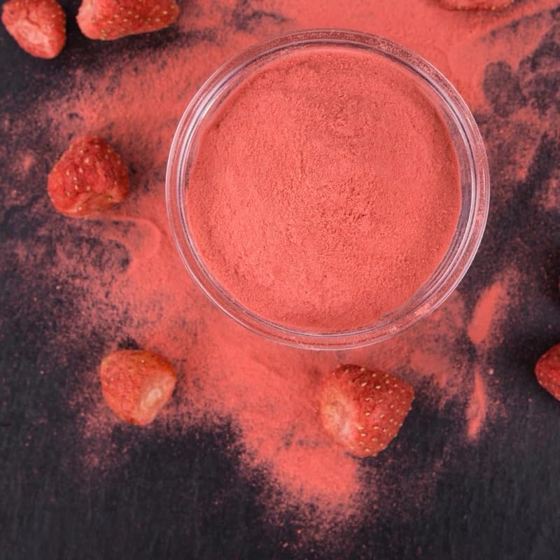 (Pack of 2) สุขภาพดี Pure Strawberry Powder - Imported Real Fruit Powder for Baking, Smoothies, and Beverages - No Added Sugars or Preservatives 100g image 2