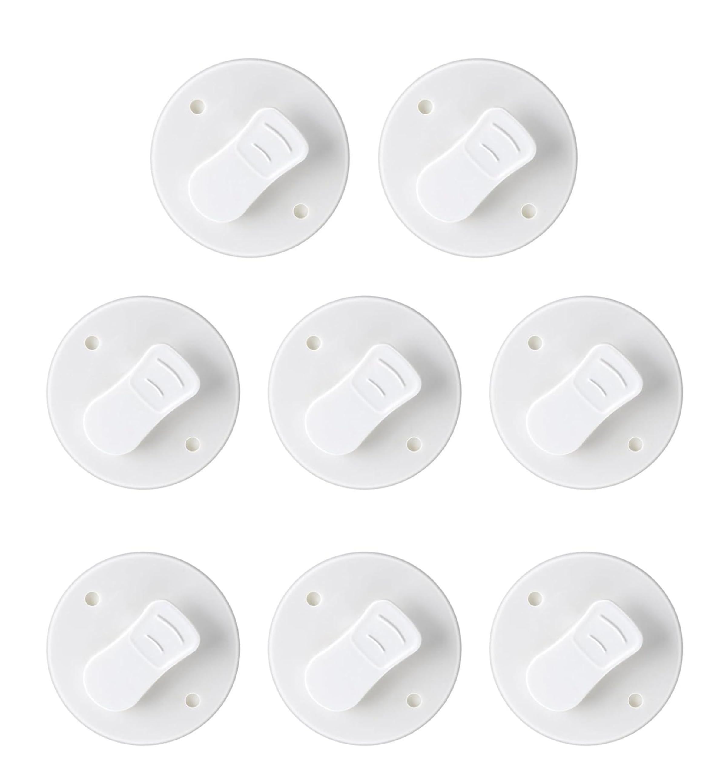 Dwuent White Shower Curtain Weights, Shower Curtains Clips, Self Adhesive Windproof Splash Clips, No Trace Bathroom Curtain Holder For Home（8Pcs）