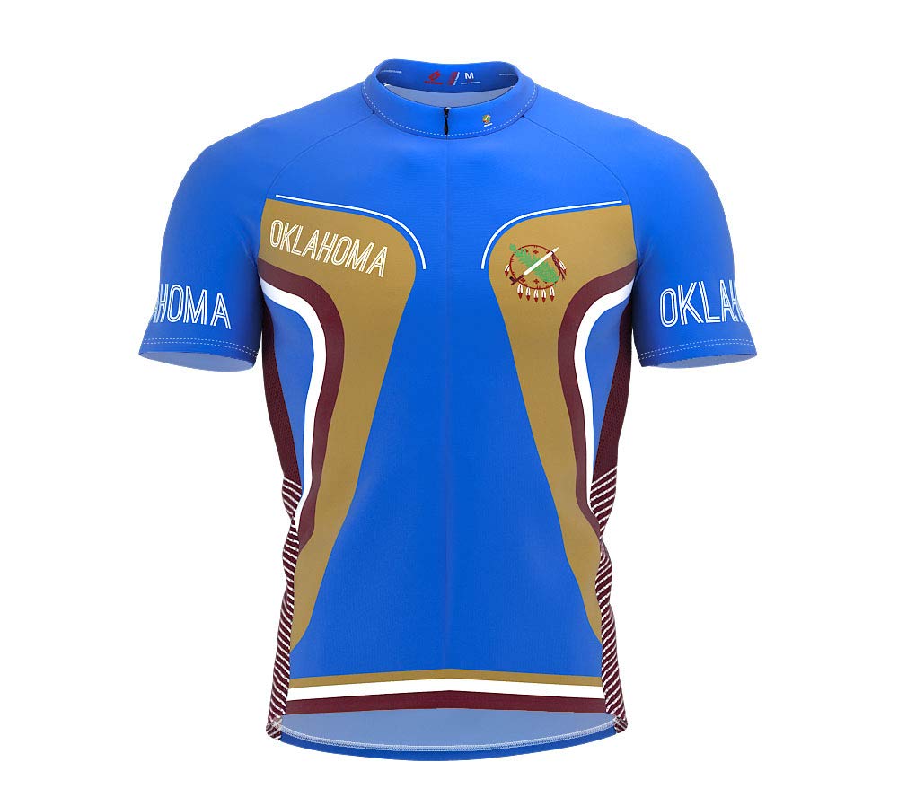 ScudoPro Oklahoma Bike Short Sleeve Cycling Jersey for Men - Size S Multicolored