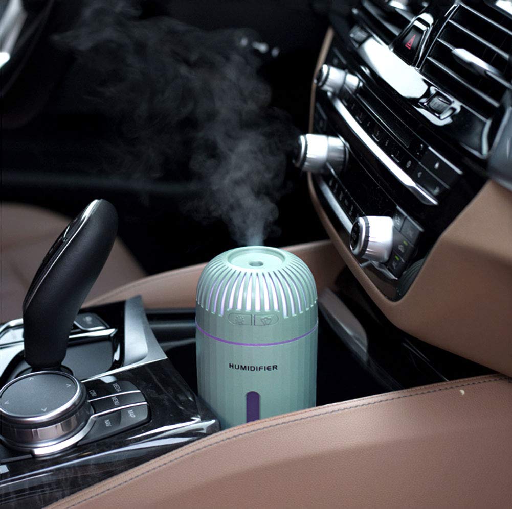 2-1 Coche Difusor de Humidificador, purificador de Aire de aromaterapia por ultrasonidos, Ajuste de Modo Niebla y función, Apagado automático sin Agua