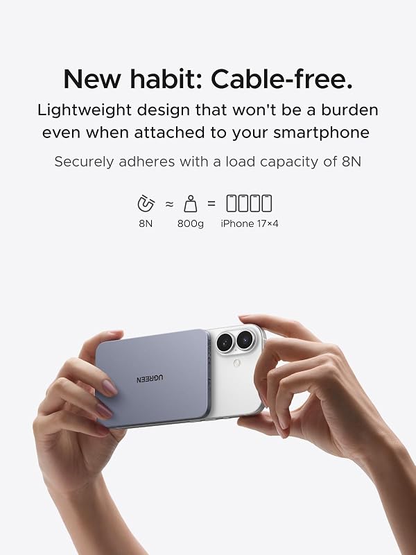 UGREEN Magflow Air Slim Magsafe Power Bank Qi2 15W Portable Charger 5000mAh by UGREEN - Used condition - Image 2
