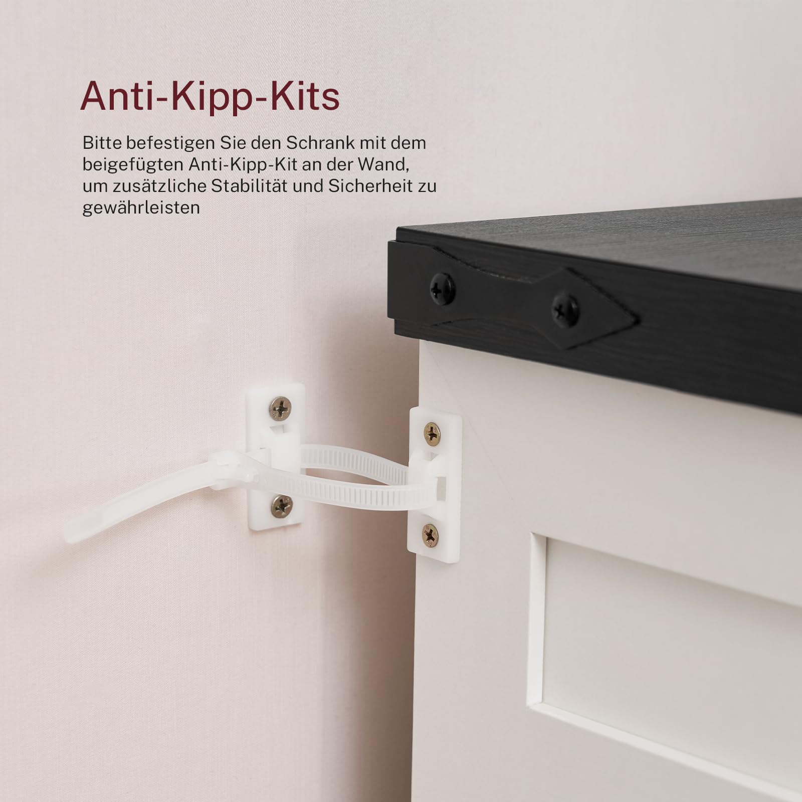 TEENFON 155 cm (B) Sideboard, 80 cm (H) Küchenschrank mit Arbeitsplatte, Buffetschrank mit 3 Schubladen & Verstellbaren Regalen, Küchenzeile für Küche, Wohnzimmer & Flur - 155 x 40 x 80 cm - Weiß