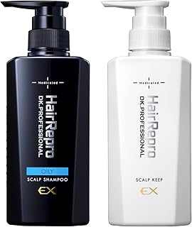 アデランス 医薬部外品 ヘアリプロ 薬用 スカルプ シャンプー EX (ノーマル&ドライ) 日本製 370mL 普通肌用 乾燥肌用 男性用 頭皮の汚れ落とし ふけ かゆみ アミノ酸 ノンシリコン (シャンプー×コンディショナー)