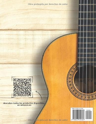 Cuaderno de tablatura guitarra: 7 tabs por página. Ideal para músicos, estudiantes de guitarra, profesores de musica (110 páginas, A4). Libreta, Cuaderno tablaturas, Cuaderno de musica para guitarra.