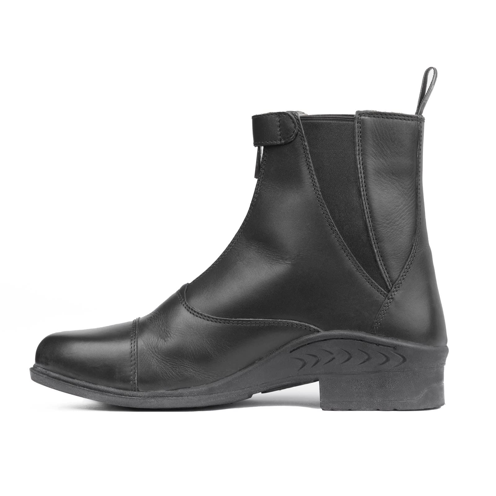 HORZE Bottines Jodphur en Cuir Rose avec Fermeture éclair sur Le Devant