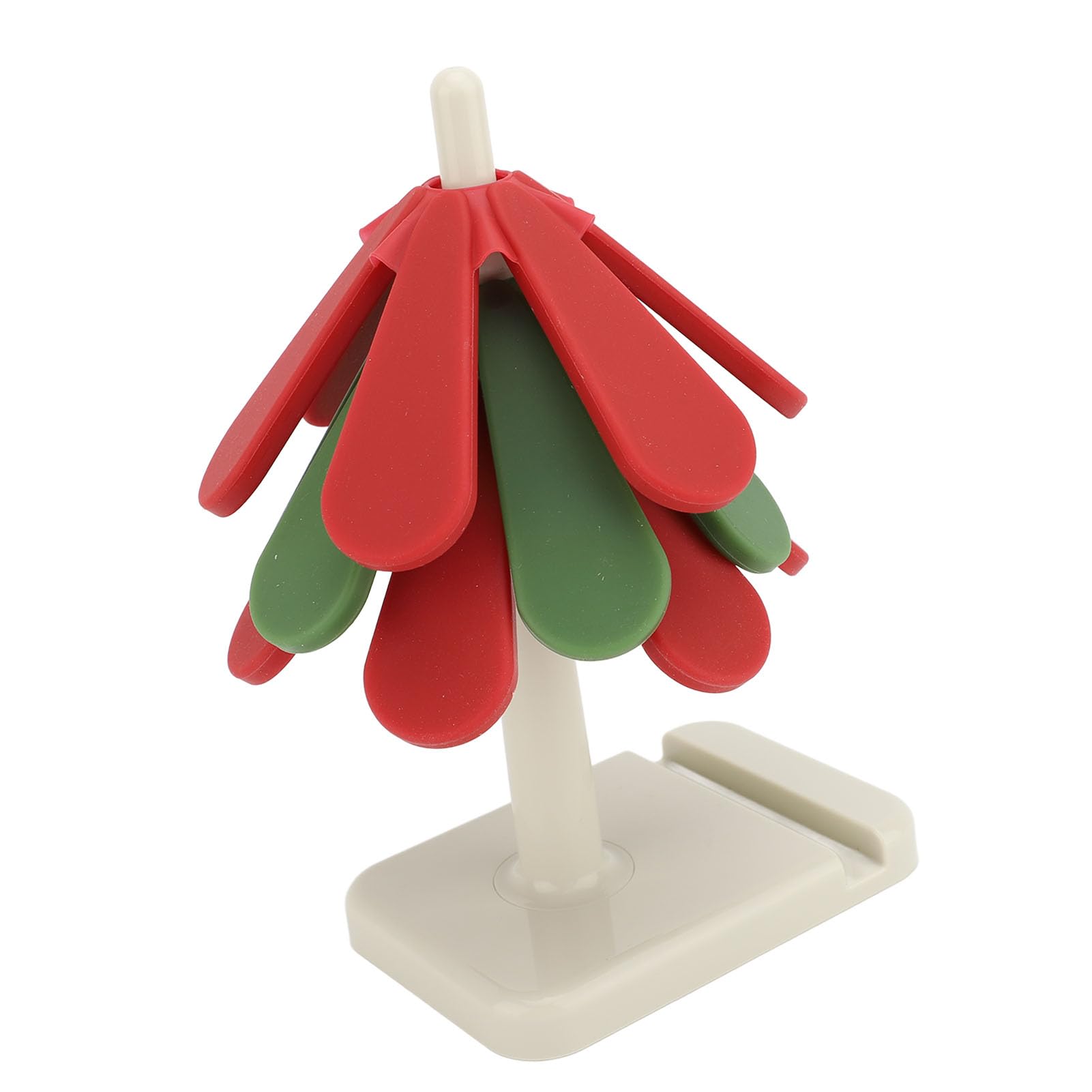 Set Sottopentola a Forma di Albero Sottobicchiere in Silicone Pieghevole Resistente Al Calore con Supporto in ABS 3 Pezzi Sottobicchieri Antiscottatura per Piatti Caldi Pentole Tazze
