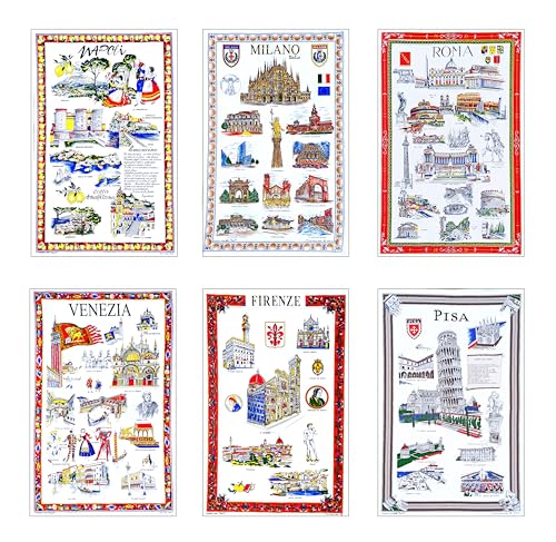 Generico Juego de paños Souvenir Italianos de algodón Made in Italy (6)