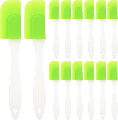 Miniatura 1 de Abaodam Juego de 12 espátulas de silicona, utensilios de cocina para hornear, cocinar, mezclar, alta resistencia al calor, antiadherente,