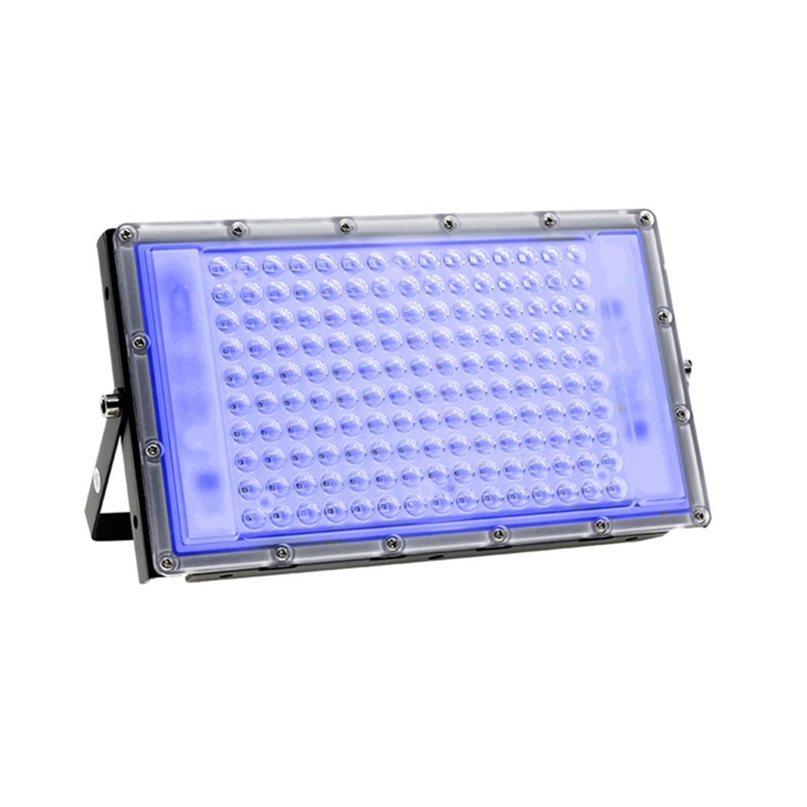 Luz negra LED UV de 100 W, 200 W, IP65, resistente al agua, for escenarios, fiestas, bailes, DJ, discotecas, bares, pinturas corporales, carteles fluorescentes Recinto de curado DIY(Silver_200W 220V)