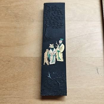 Amazon.co.jp: 中国古墨 気叶金蘭 27g 徽歙曹素功堯千造 2本