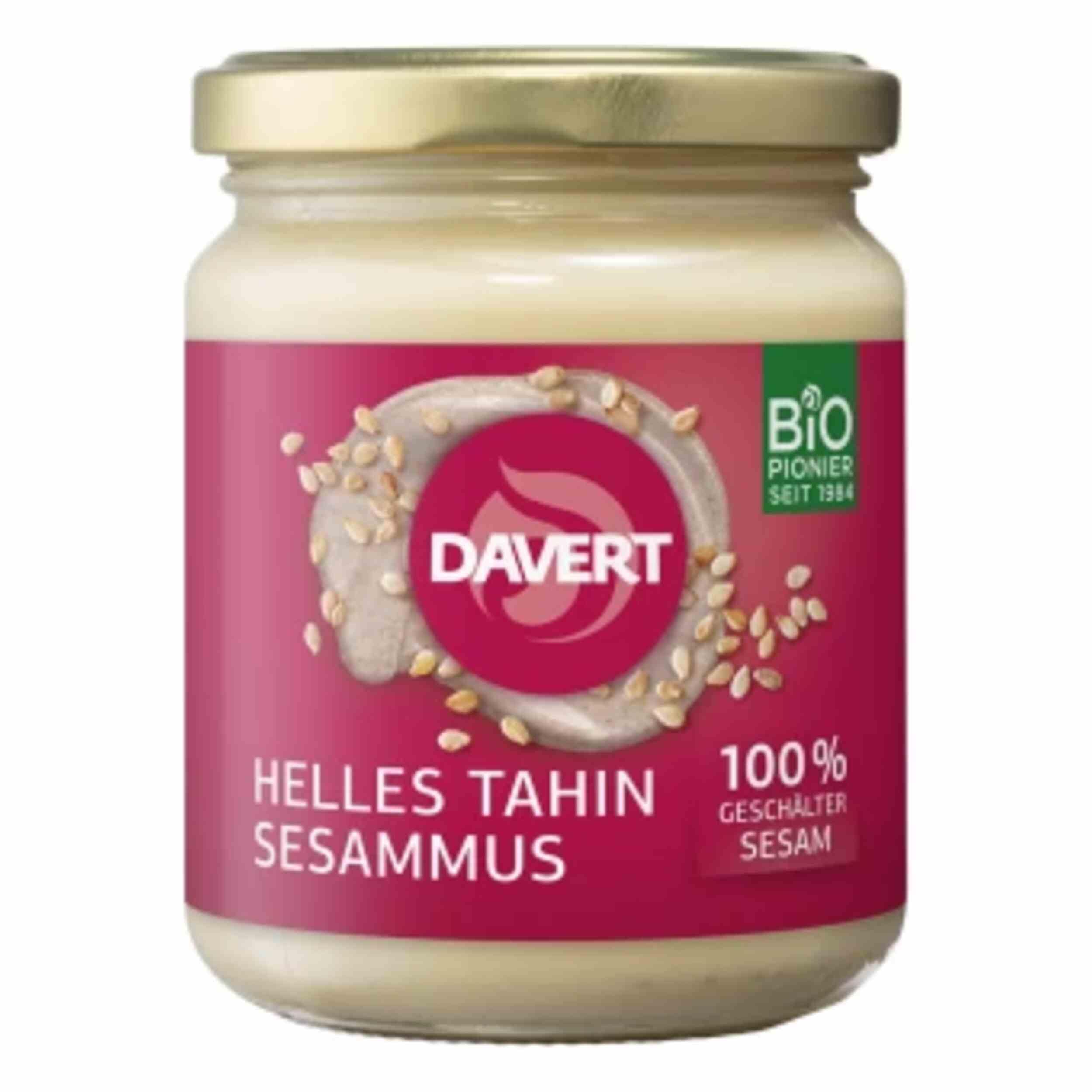 DAVERT Aufstrich, Bio Tahin Sesammus, 250g (12er Pack)