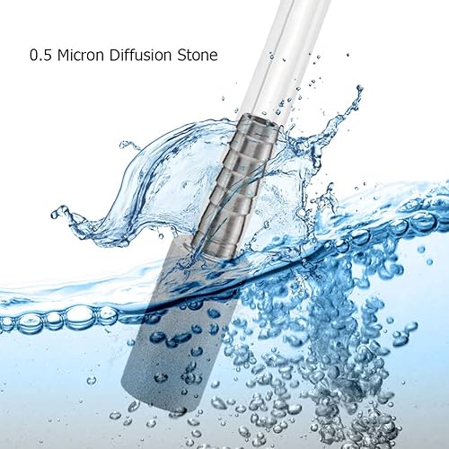 Miniatura 8 de Piedra de difusión de oxigenación en línea de 0.5 micrones, 12 "NPT manguera Barb Piedra de aireación de acero inoxidable Piedra de carbonatación