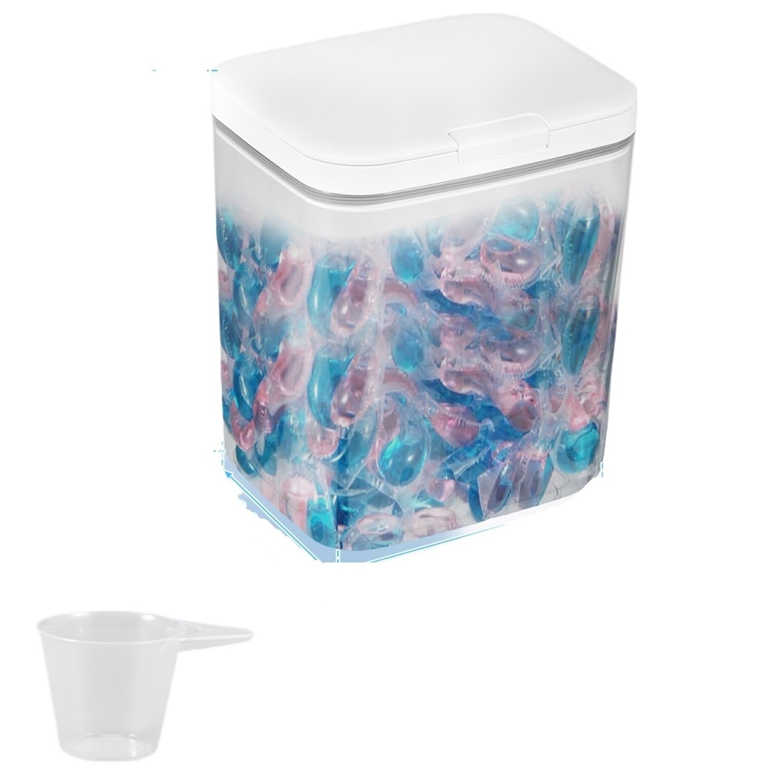YDYAENIO laundry pods storage container Storage Box Laundry Pods Container with Scoop for Room Washing Powder(COLOR 1-5.5L)