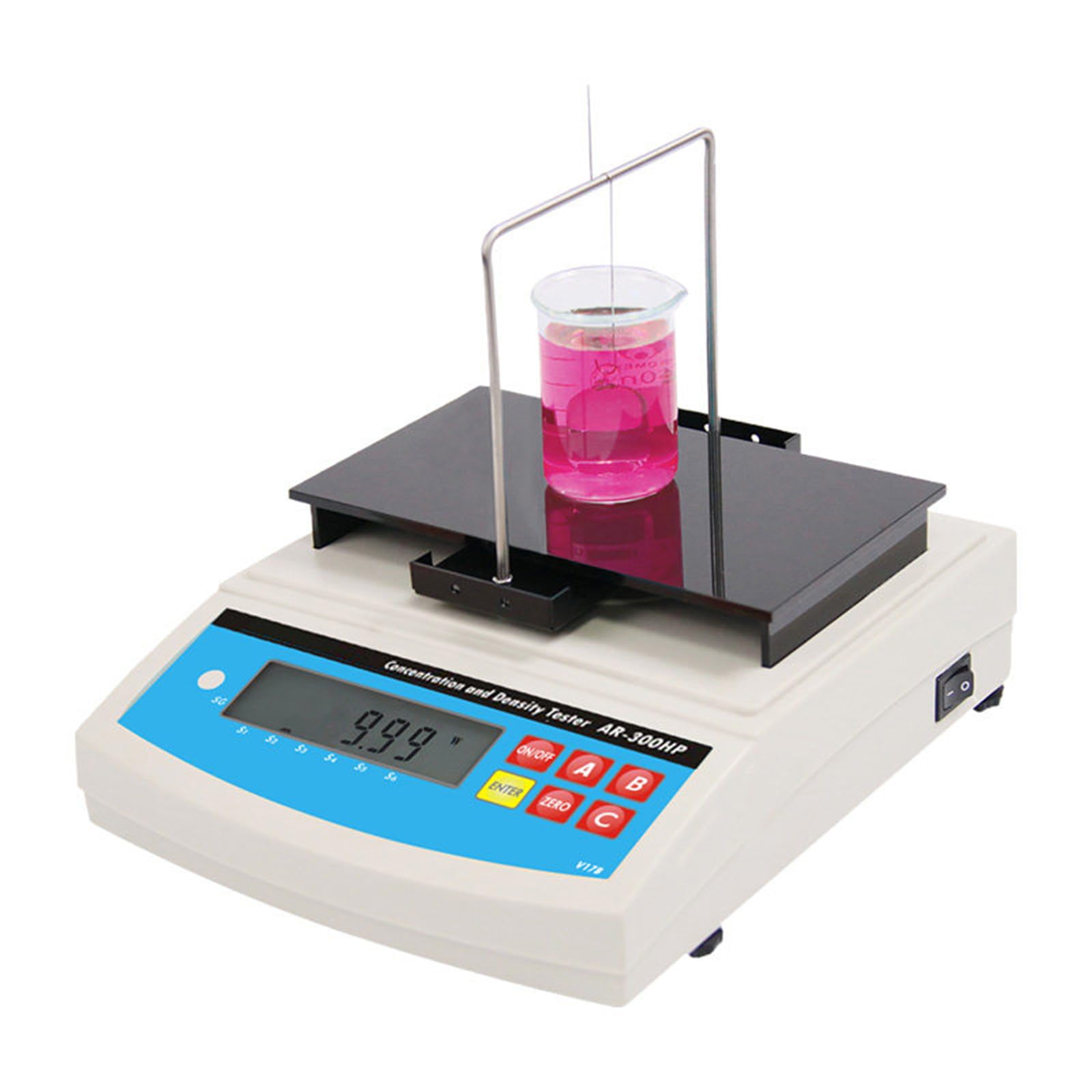 Densimetro Digitale Elettronico, Idrometro per Liquidi Ad Alta Precisione, Densità 0,0001 G/cm³ E 0,001 G/cm³, Visualizzazione di Concentrazione/°Bé/densità, per Laboratorio