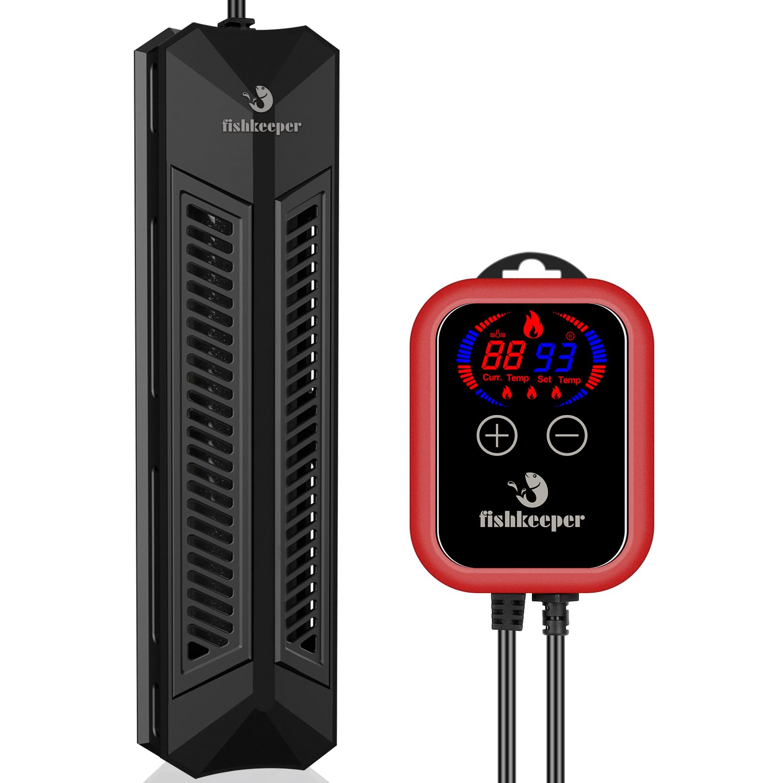 Aquarium Heater, 1000W Adjustable Fish Tank Heater with Digital Display Controller, Submersible Water Heater with Over-Temperature Protection for Saltwater Freshwater 106-264Gallon