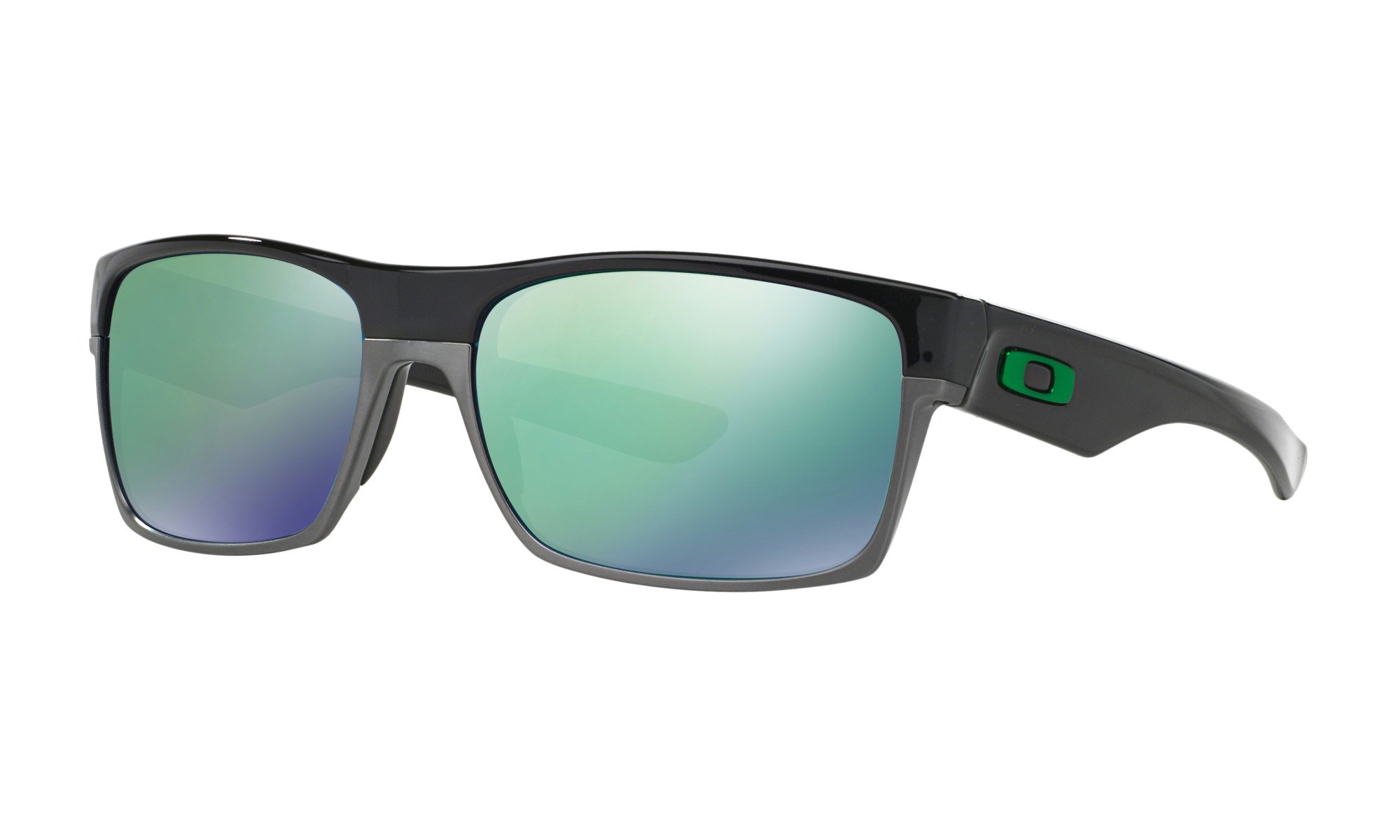 Oakley TwoFace Sunglasses Polished Black with Jade Iridium Lens + Sticker