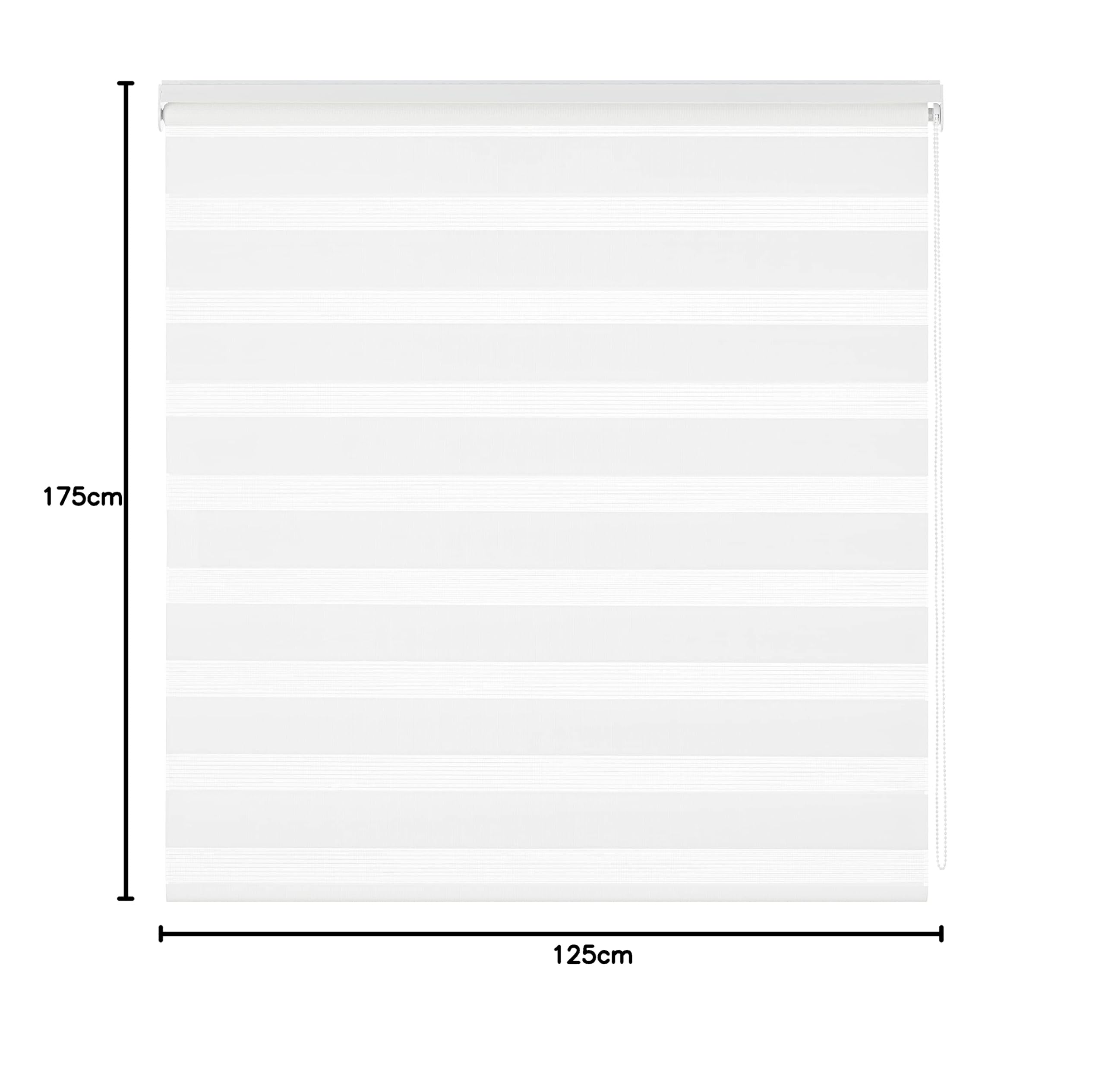 Estoralis Roleta z tkaniny podwójnej, na noc i dzień, poliester, biała, 125An x 175Al cm