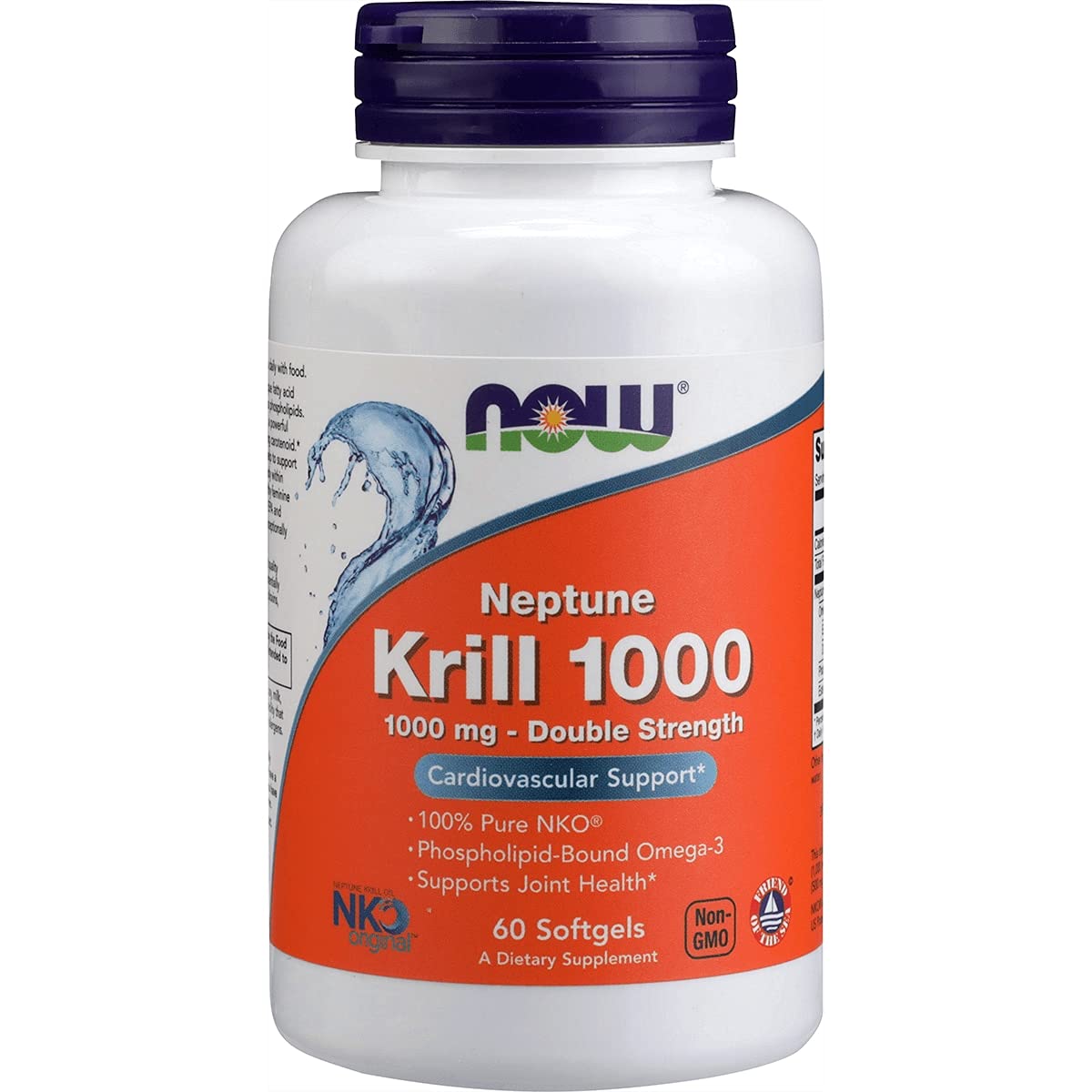 NOW Foods Krillöl, 1000 mg Doppelstärke – 60 Softgels