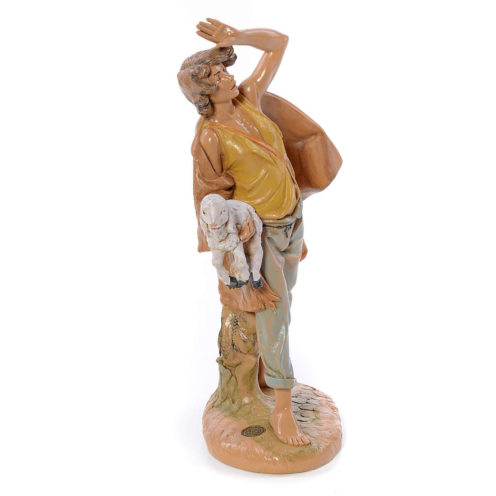 Holyart Presepe Fontanini: Pastore con pecora in mano 30 cm Fontanini