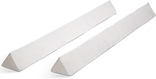 Delta Children Extra Long Foam Bedrail Bumper - Guardrail for Toddlers & Kids with Water-Resistant, Non-Slip & Machine Washable Cover - 2pk, White
