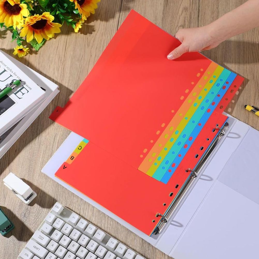 Divisori Colorati Per Raccoglitori A4 - Set Da 20 Con Index Scrivibili - Organizza Quaderni E Documenti - Foto 4