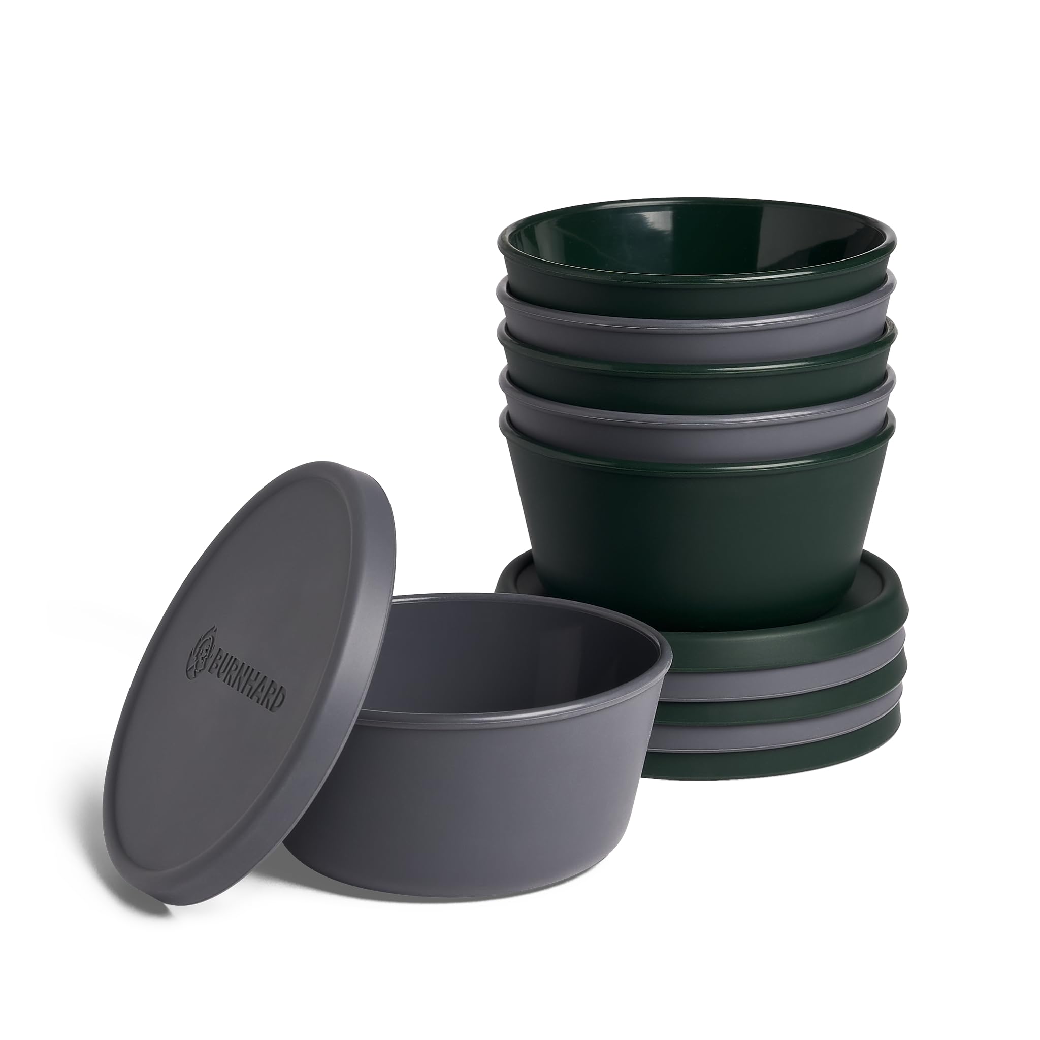 BURNHARD Scatola per impasto pizza set da 6, lavabile in lavastoviglie, resistente a temperature da -20°C a 230°C, impilabile, ideale per impasti da 300g, Ø 30cm pizze – Scatola professionale per