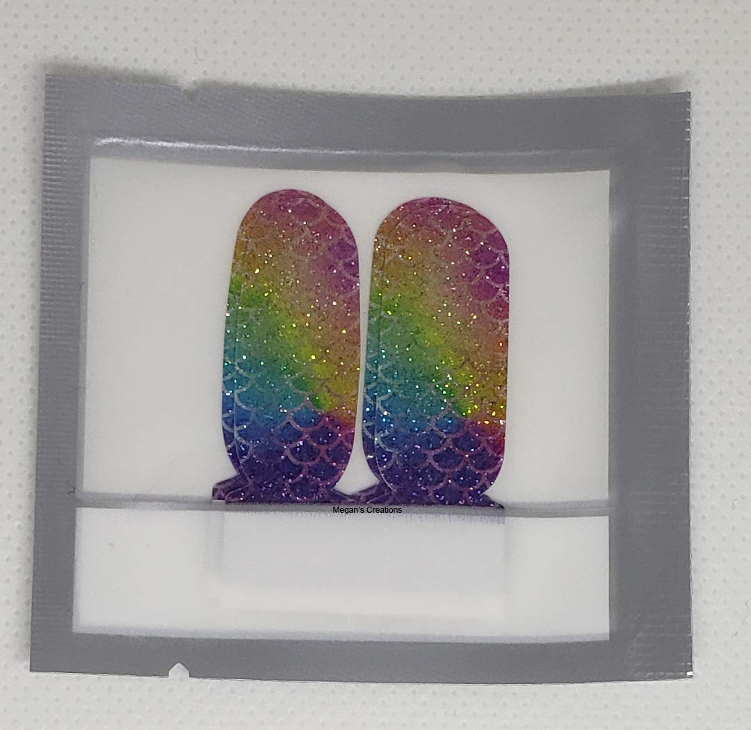 Mermaid Scales Accent Nail Polish Wraps - Nail Polish Strips- Set of 4