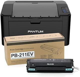 Pantum P2500W Monochrome Wireless Laser Printer with Start Cartrigde and PB-211EV Original Black Toner Cartridge for Home Office Use Mobile Printing
