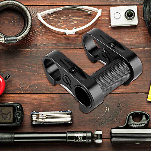 Guiador DoubleStem, guiador de bicicleta ajustável para uso diário(Preto)