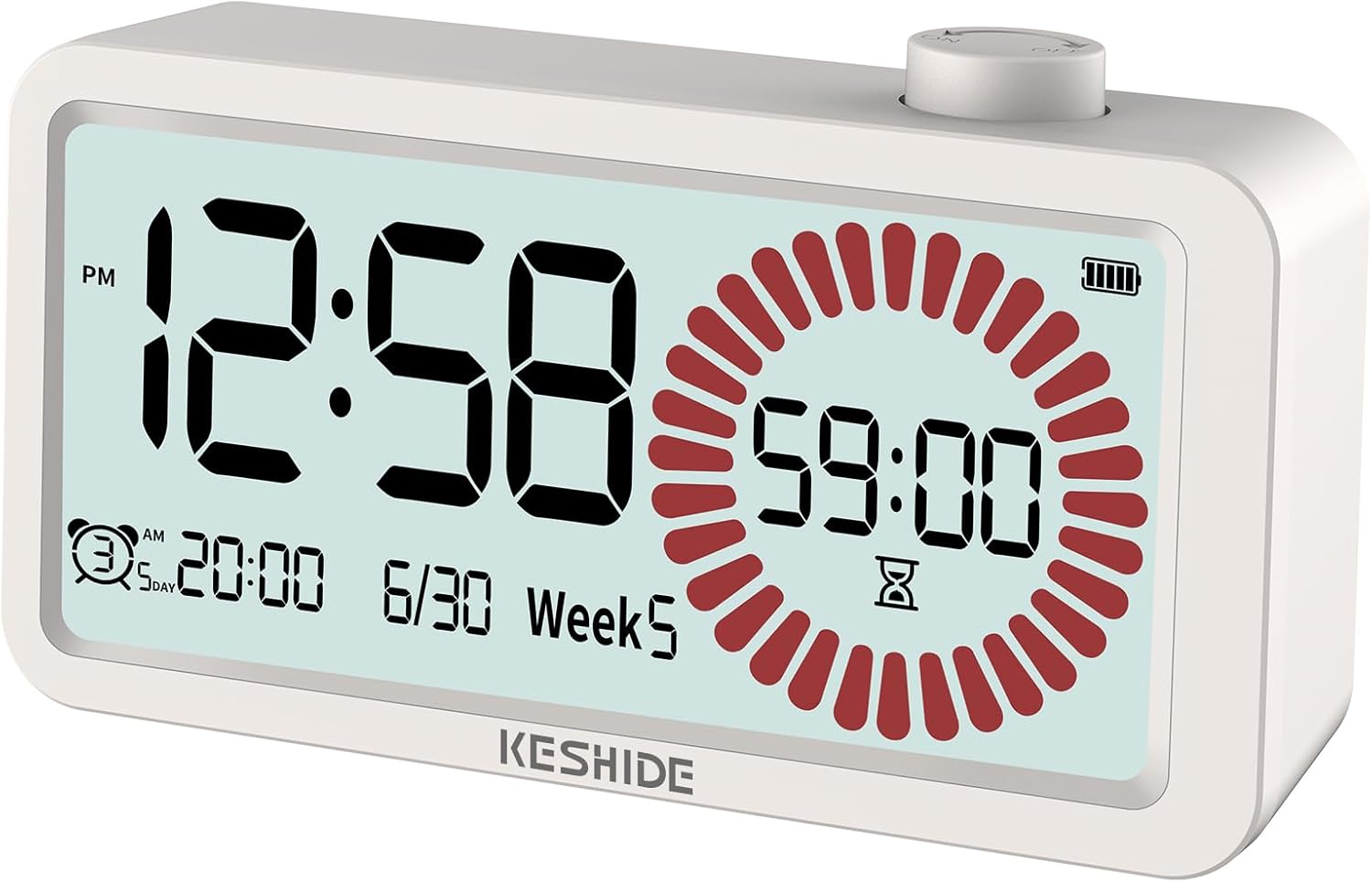 Visual Timer for Kids and Adults with Alarm Clock,LCD Digital 60-Minute Countdown Timer Time Management Tool for Home, School, or Work