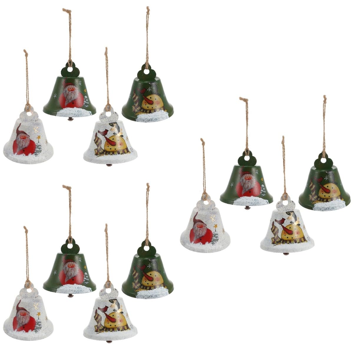 Cabilock 3 Set Campane Di Natale Alberi Di Natale Luci Per Esterni Luci Da Festoni Lucine All'aperto Luci Fatate Campana Appesa Al Festival Campana Sospesa Ferro Battuto 4 Pezzi * 3