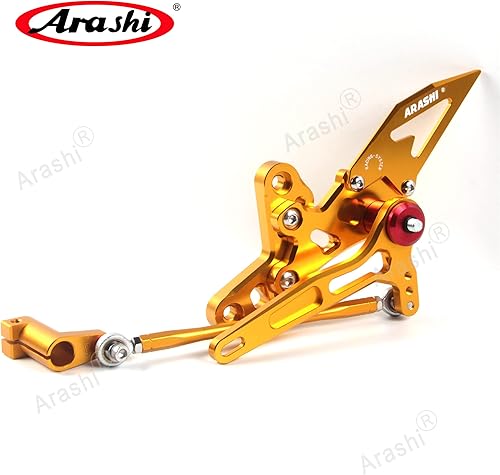 Miniatura 171 de Arashi reposapiés para motocicleta, accesorios ajustables, juego de reposapiés traseros Negro